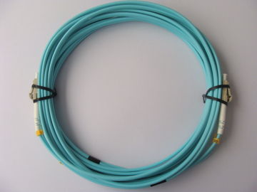 PC, UPC, APC SX SM LSZH LC-LC OM3 Fiber Optic Patch Cord with aqua cable