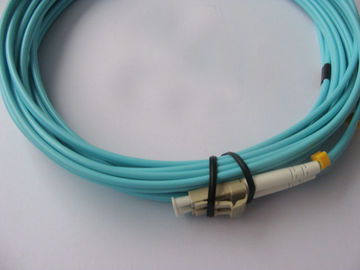 PC, UPC, APC SX SM LSZH LC-LC OM3 Fiber Optic Patch Cord with aqua cable