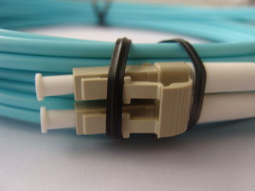 PC, UPC, APC SX SM LSZH LC-LC OM3 Fiber Optic Patch Cord with aqua cable