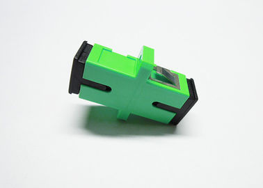 PBT Material Green SC APC singlemode Duplex Fiber Optic Adapter