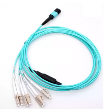 12 Cores Om3 MPO - LC UPC MM Fiber Optic Patch Cord Optical