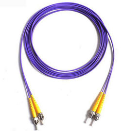 ST / PC - ST / PC OM2 Fiber Optic Patch Cord 50/125 Duplex 5mtrs purple color