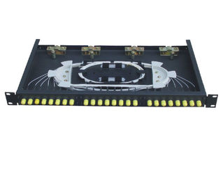 96Port ISO SGS Black Sliding tray design MTP / MPO cassette available for the installation of FC / SC adapters