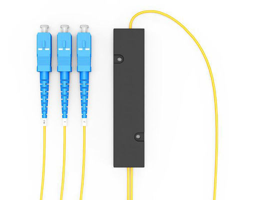 1260nm 2.0mm SC UPC 1x2 PLC Fiber Optic Splitter