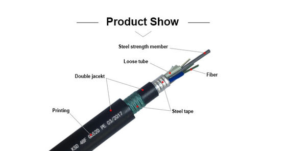 Double Armored Sheathed SM G652D Optical Fiber Cables