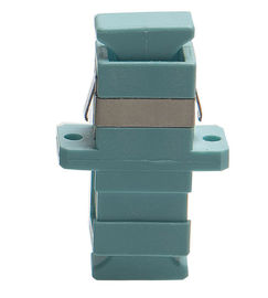 ISO RoHS ABS / PBT Aqua Blue color OM3 SC Simplex MM fiber optic adapter