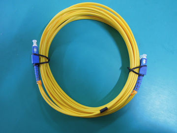 Yellow cable SM Duplex Fiber Optic Patch SC / UPC Connector PVC Cable
