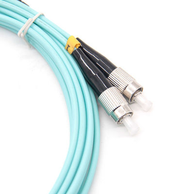 OM3 aqua duplex optical jumper FC/UPC corning fiber LSZH cable jacket