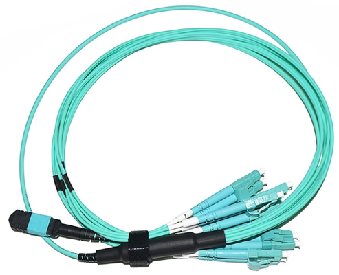 MTP / MPO-LC Sm Optical Fiber Patch Cable Round Cable Fanout 2.0mm