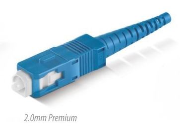 فیبر نوری اتصال SC کامپیوتر / UPC singlemode simplex 2.0mm RohS مواد آبی مسکن