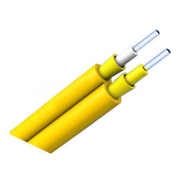 کابل کواکسیال PVC / LSZH داخلی کابل فیبر نوری GJFJBV فیبر نوری ، دوپلکس سبک وزن زرد