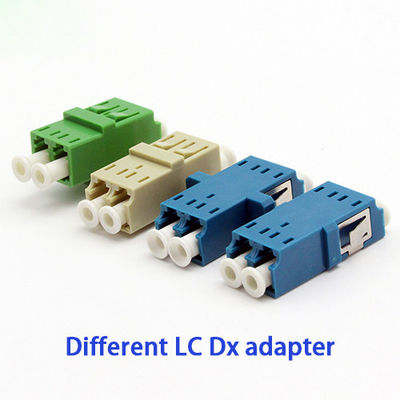 SC نوع Duplex LC فیبر نوری کابل آداپتورهای آبی سبز رنگ بژ رنگ